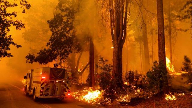 Лесной пожар в округе Марипоса, 23 июля 2022