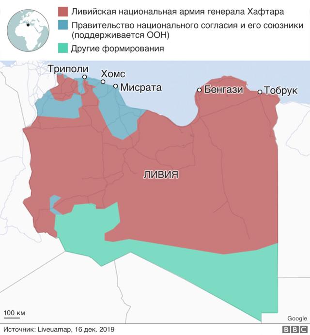 карта ливии