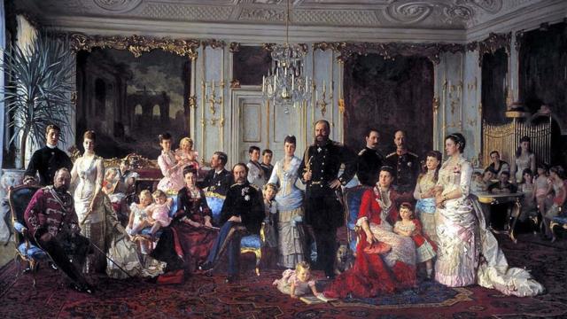 Кристиан IX с семьей. Работа Лаурица Туксена.