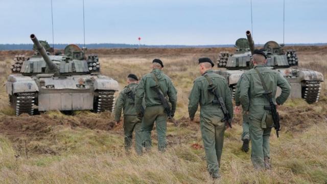 Британские военные на учениях в Польше