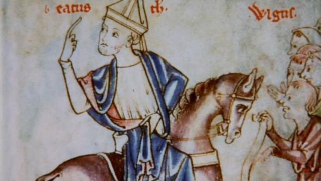 Бегство Бекета из Англии. Иллюстрация из средневекового манускрипта