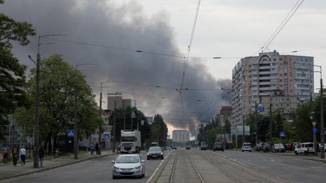 Последствия обстрела Киева 5 июня