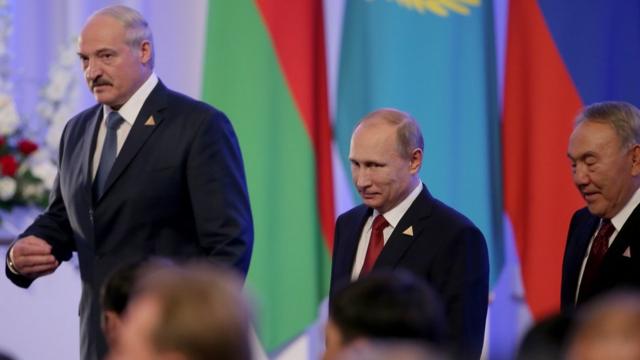 Александр Лукашенко Владимир Путин и Нурсултан Назарбаев