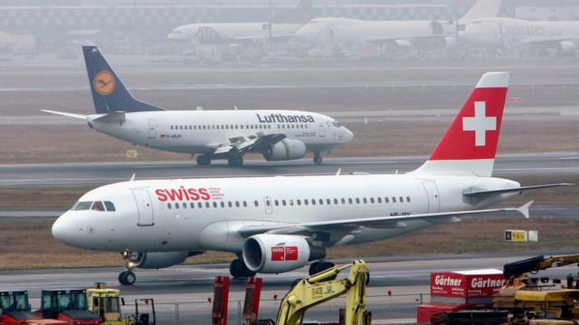 Самолеты Lufthansa и Swiss air