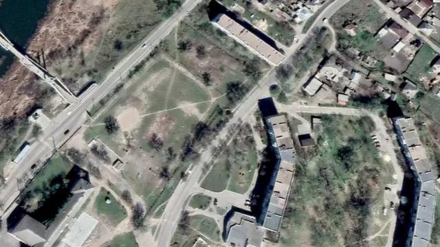 Спутниковая фотография городского квартала