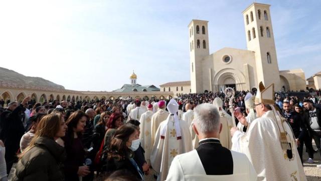 Thousands attended the annual national pilgrimage day for Catholics to the site for Epiphany on Friday