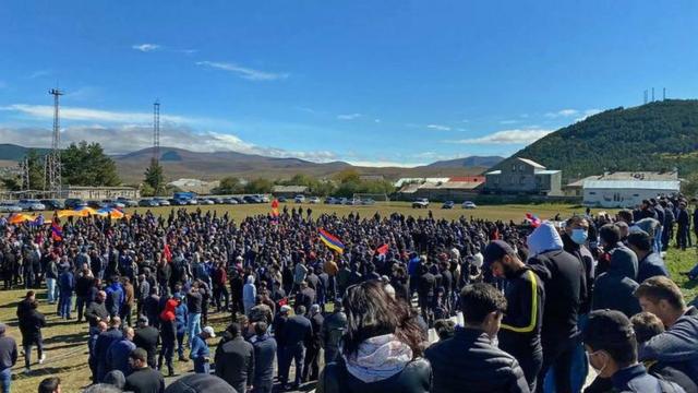 акция протеста армян в Ахалкалаки