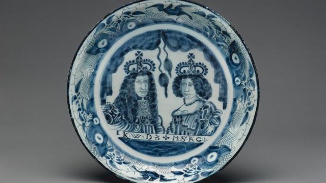 Тарелка с изображением Вильгельма Оранского и его жены