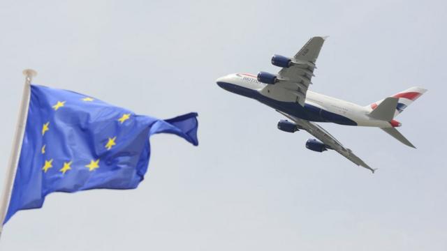 A380 и европейский флаг