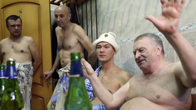 Дегтярев и Жириновский в баняе