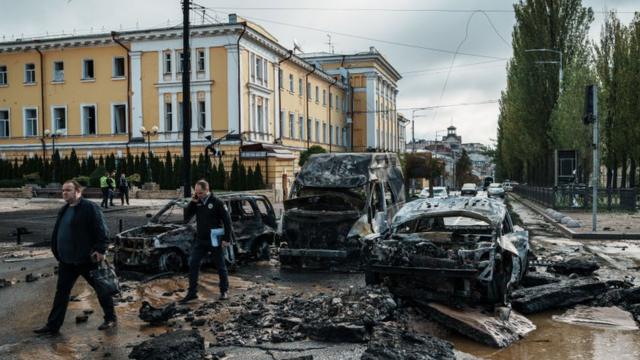 Последствия ударов по Киеву