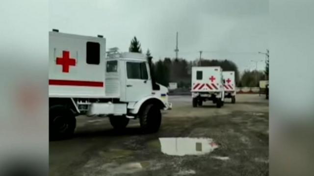 Ambulances arriving in Lviv