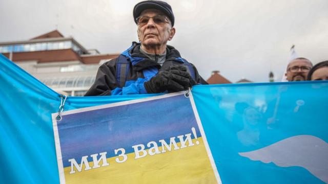 демонстрация в защиту Украины