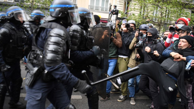 1 мая Париж протесты
