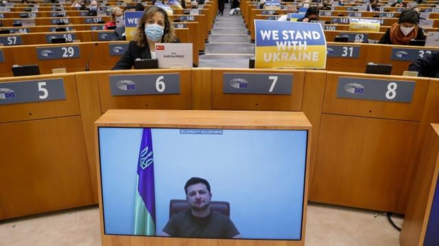 Выступление Владимира Зеленского перед Европарламентом