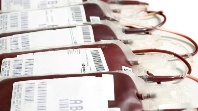Hospital blood bags