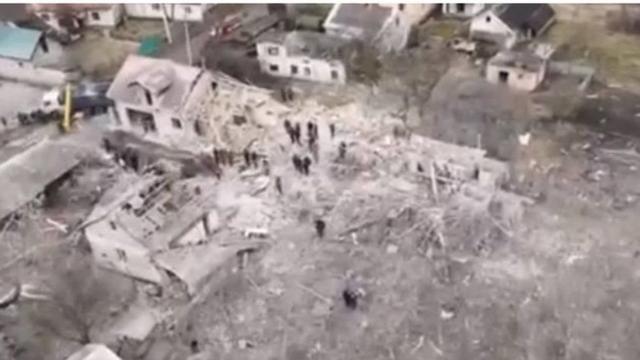 Последствия удара по Золочевскому району, кадр из видео Львовской ОВА