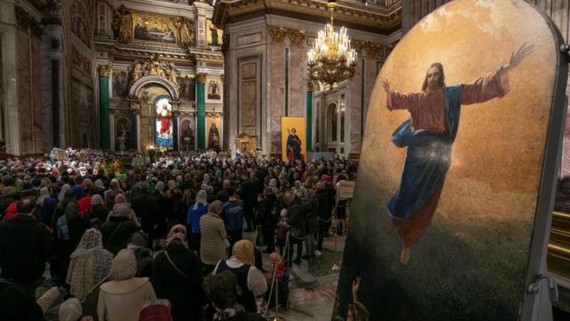 Православная служба в Санкт-Петербурге.