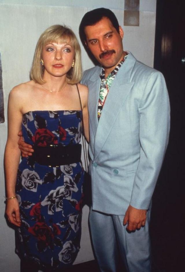 Мэри Остин и Фредди Меркьюри в 1986 году