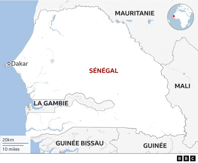 Carte Sénégal