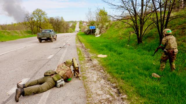 Украинские войска в наступлении к северу от Харькова