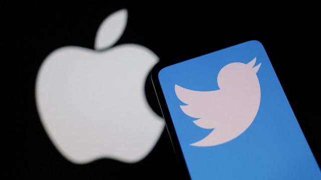 Твиттер и Apple логотипы
