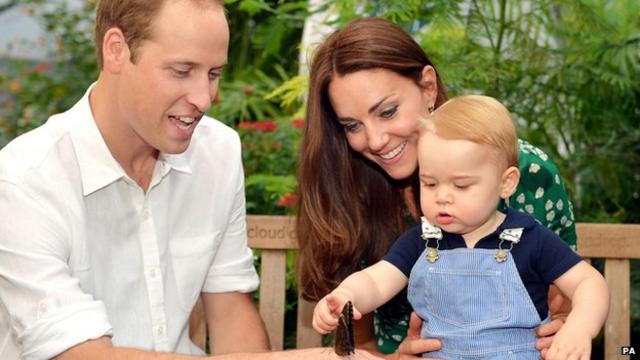 Prince George and the Duke and Duchess of Cambridge