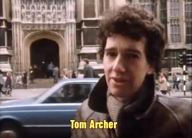 Том Арчер в 1983 году, когда он по-прежнему работал фрилансером для Би-би-си