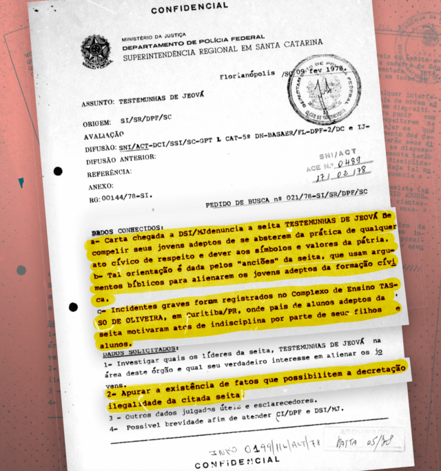 Documento pede que se apure 'a existência de fatos que possibilitem a decretação de ilegalidade da citada seita'