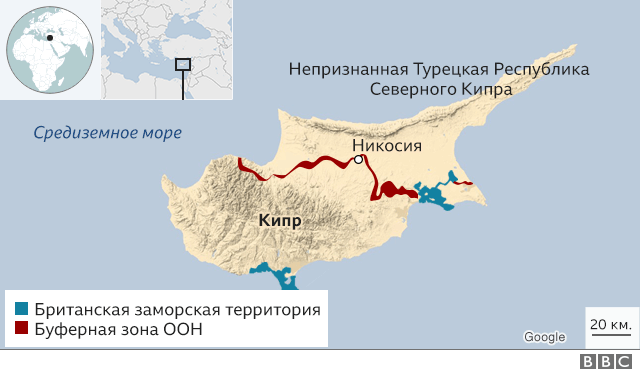 кипр - карта