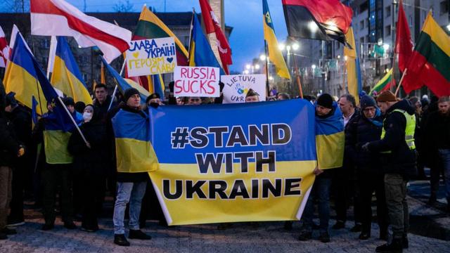 Акція на підтримку України у Вільнюсі