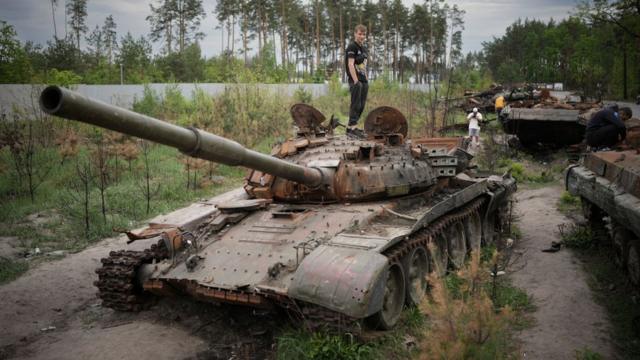 Брошенная российская техника в Ирпене