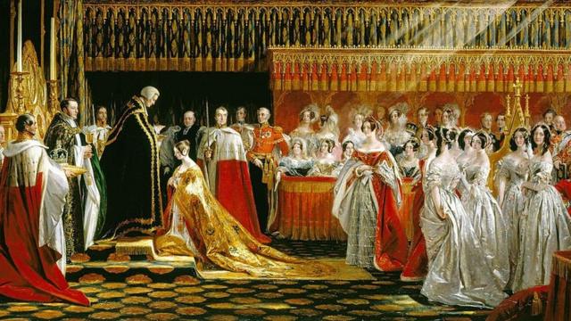 Фрагмент картины Чарльза Лесли: коронация королевы Виктории
