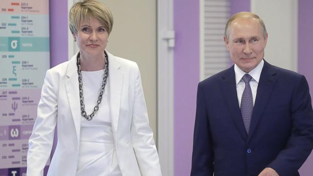 Елена Шмелева и Владимир Путин