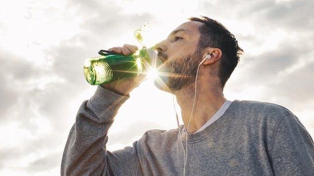 Man drinking water