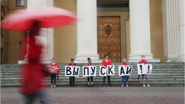 Акция протеста против насилия в Минске