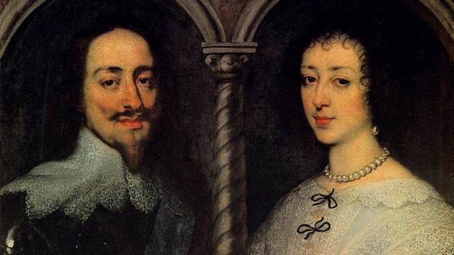 Карл I и Генриетта-Мария, портрет кисти Ваг-Дейка