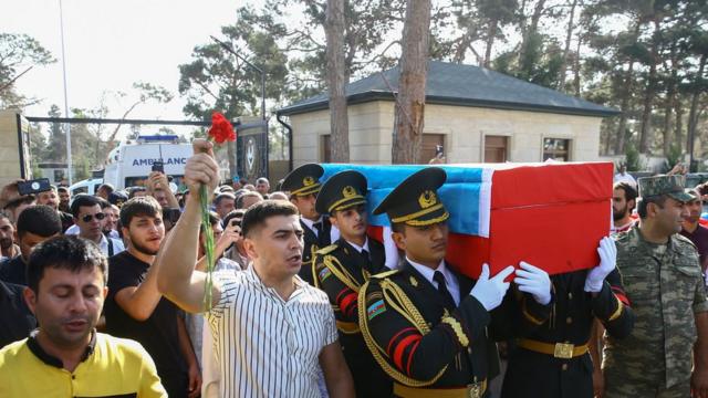 Похороны азербайджанского солдата