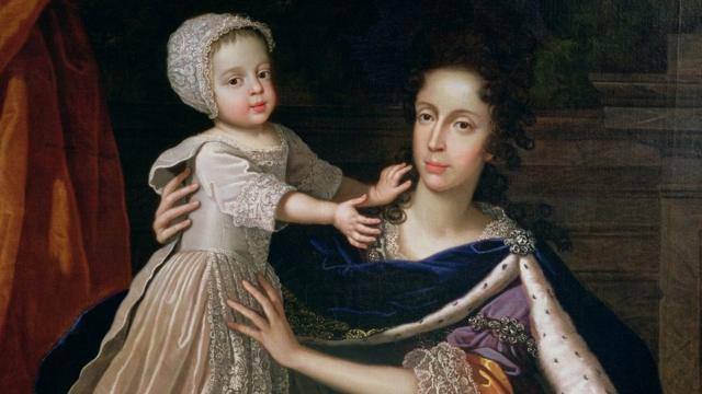 Портерт Марии Моденской с сыном, кисти Бенедетто Дженнари.