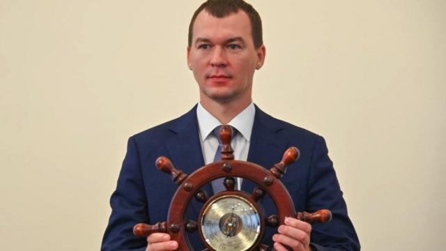 Михаил Дегтярев во время представления региональному правительству в 2020 году