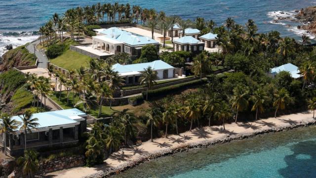 Little St James, a private island own by Jeffrey Epstein