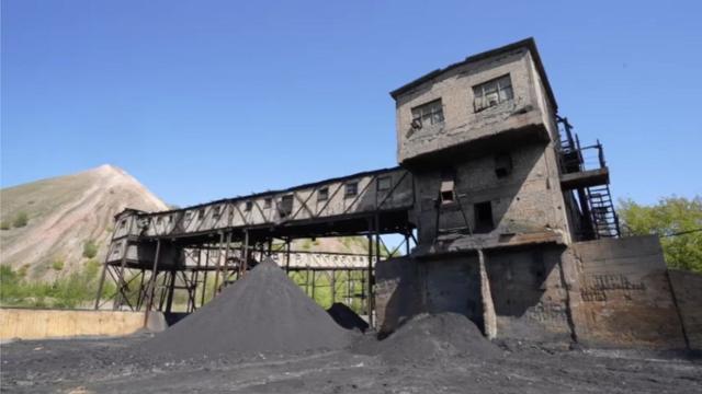 Toretsk coal mine in Ukraine