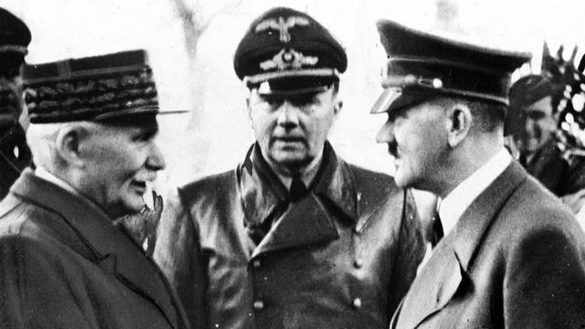 Meeting between Philippe Pétain and Adolf Hitler. Montoire-sur-le-Loir, on October 24, 1940