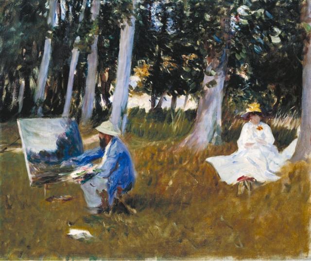 "Клод Моне пишет картину на опушке леса", картина Джона Сарджента