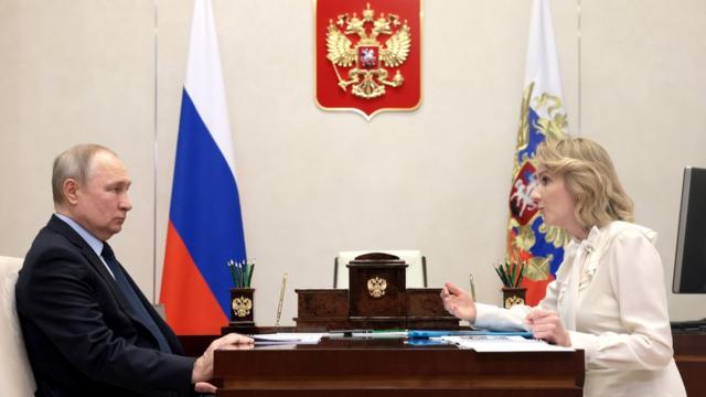 Мария Львова-Белова на встрече с Путиным