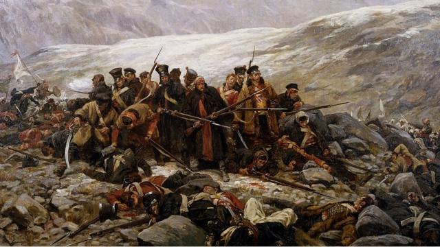 "Последний бой 44 полка", картина Уильяма Барнса Уоллена.
