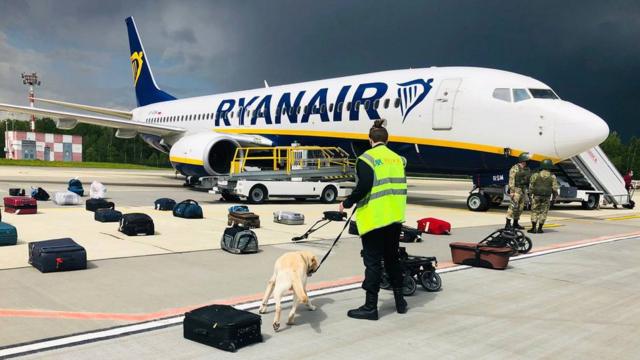 Осмотр багажа с самолета Ryanair 23 мая 2021 года