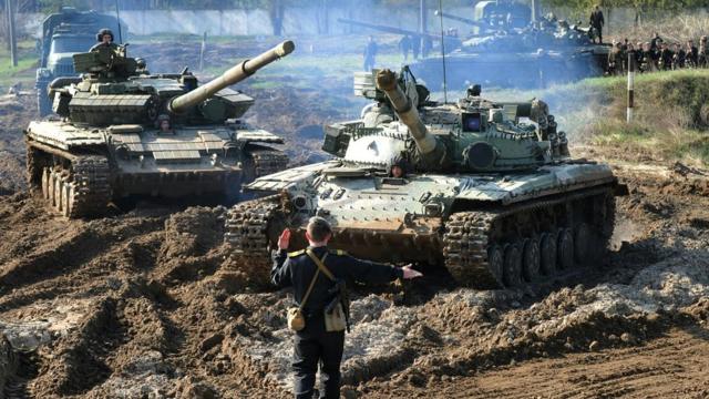 Украинские танки на учениях