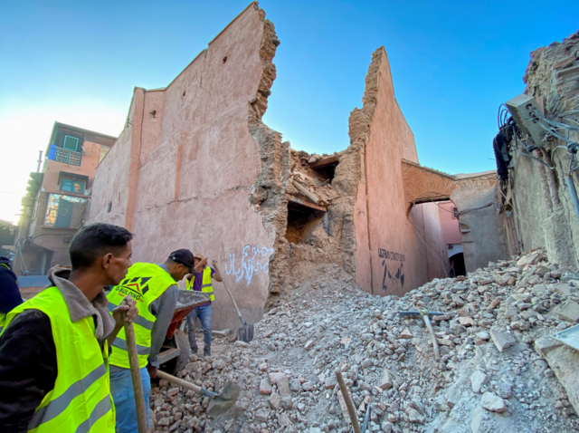 Разрушенное здание в Марокко