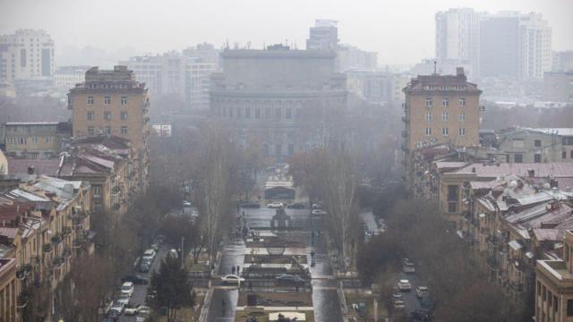 Yerevanın mərkəzindən bir görüntü